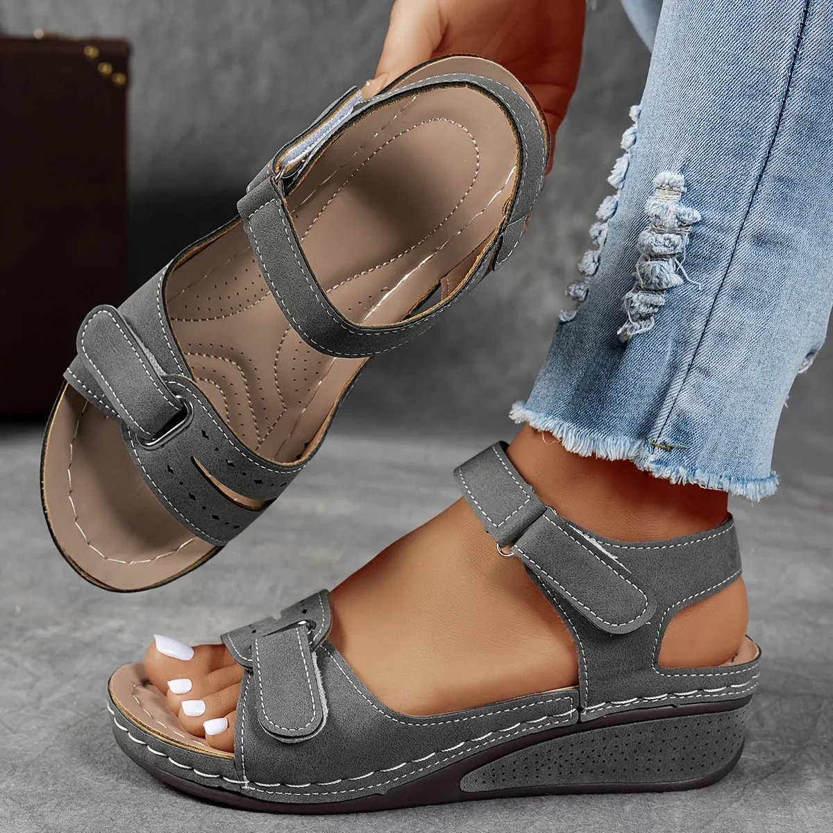 Sandales Confort Compensées Ergonomiques Femme - Image 6