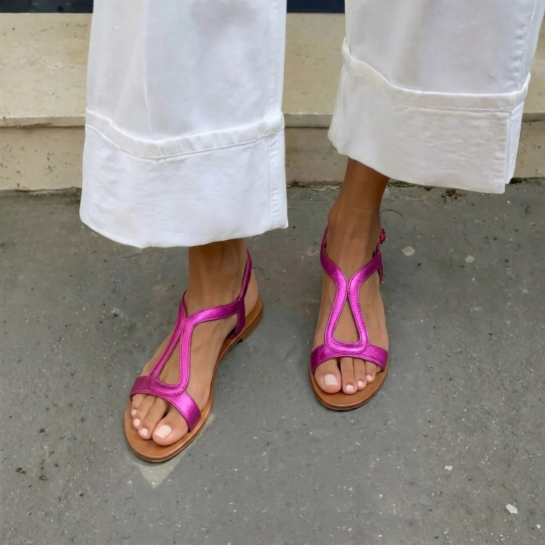 Sandales d’été dorées confortables femme - Image 5
