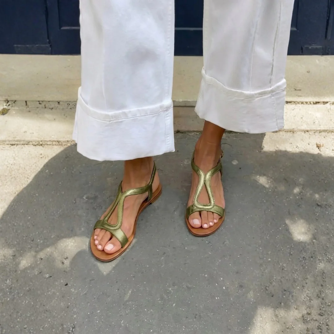 Sandales d’été dorées confortables femme - Image 6