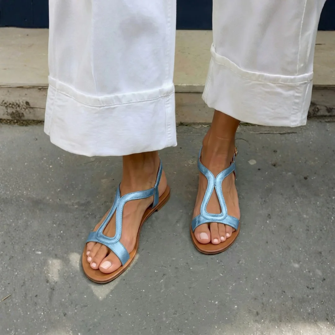 Sandales d’été dorées confortables femme - Image 7