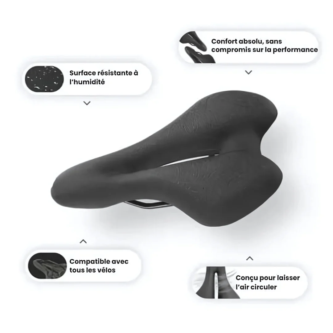 Selle ergonomique vélo mousse à mémoire – Confort et soulagement optimal - Image 3