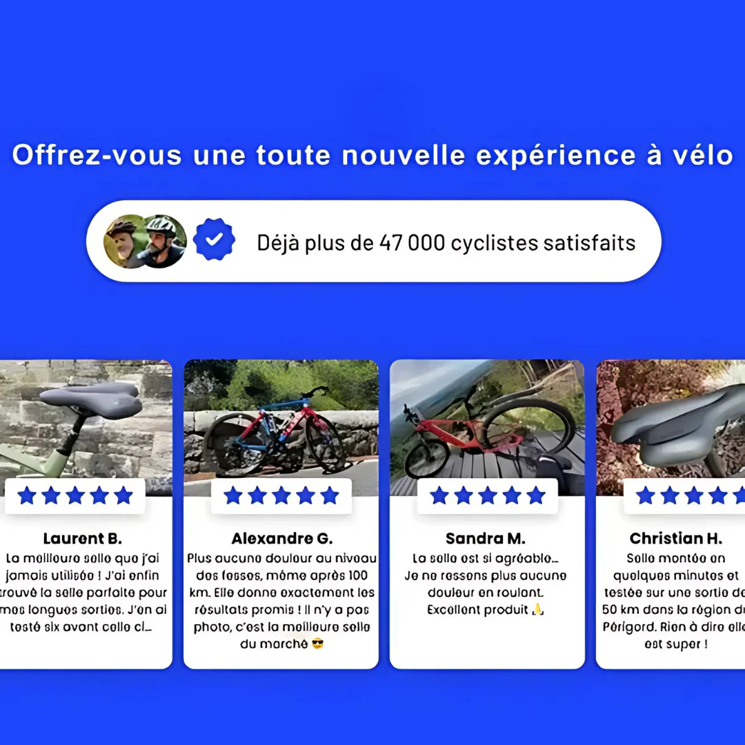 Selle ergonomique vélo mousse à mémoire – Confort et soulagement optimal - Image 4