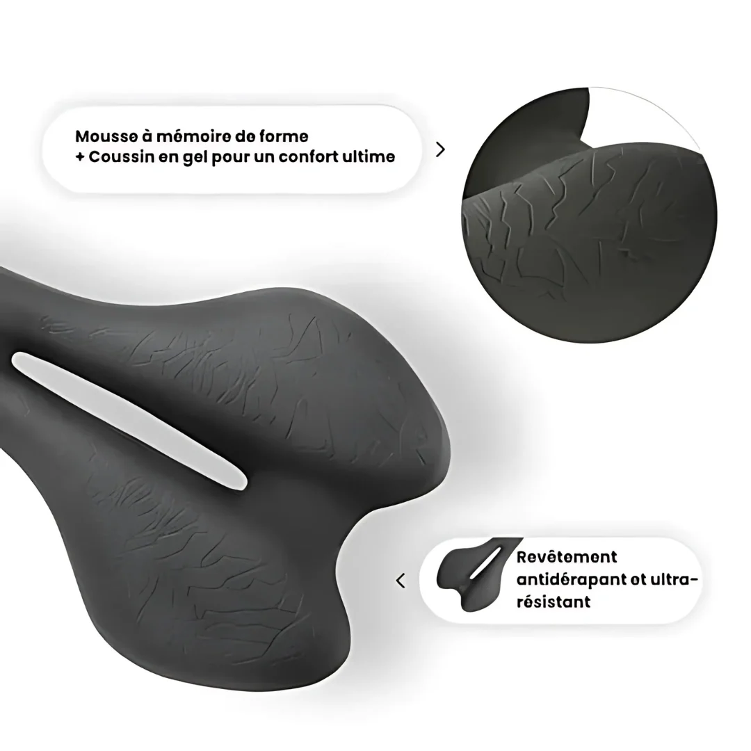 Selle ergonomique vélo mousse à mémoire – Confort et soulagement optimal - Image 6