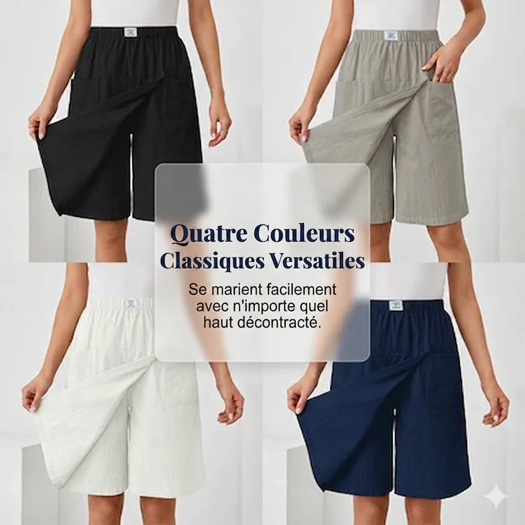 Short taille élastique avec poches - Image 4