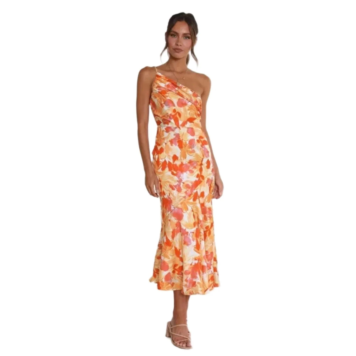 Sienna - Robe longue asymétrique à motif floral pour femme - Image 8