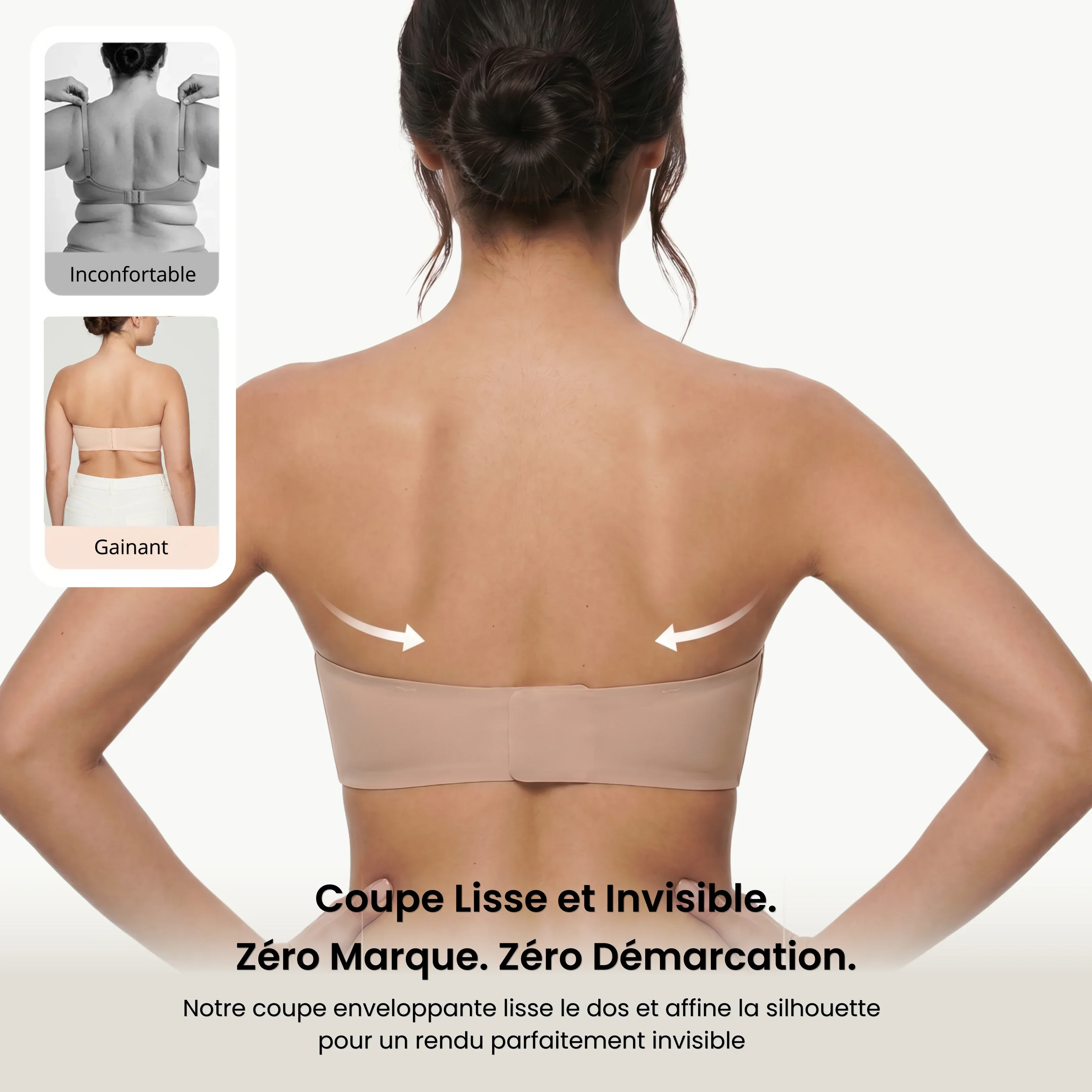 Soutien-gorge invisible sans bretelles push-up discret - Image 5