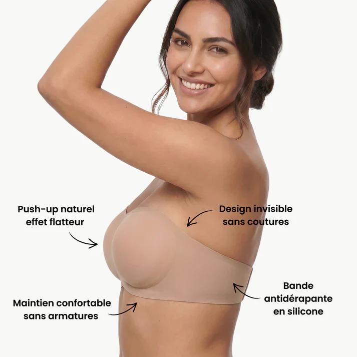 Soutien-gorge invisible sans bretelles push-up discret - Image 6