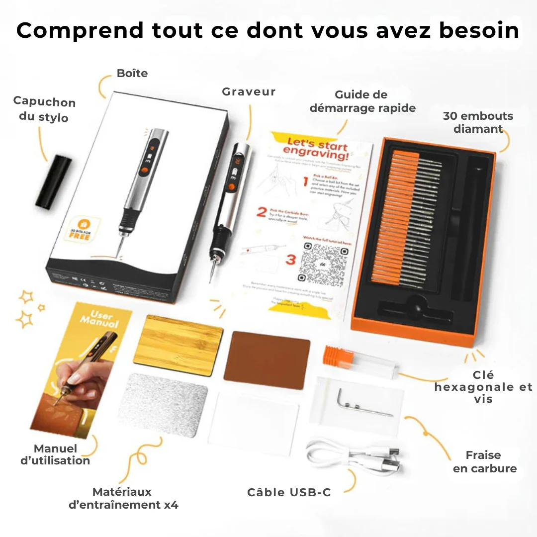 Stylo de gravure personnalisable multi-surfaces - Image 10