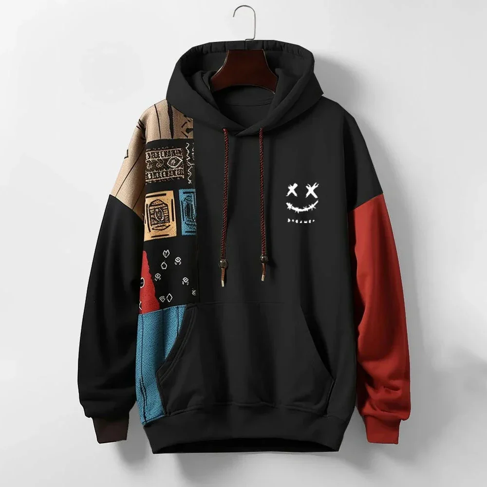 Sweat à capuche contrasté pour homme - Image 6