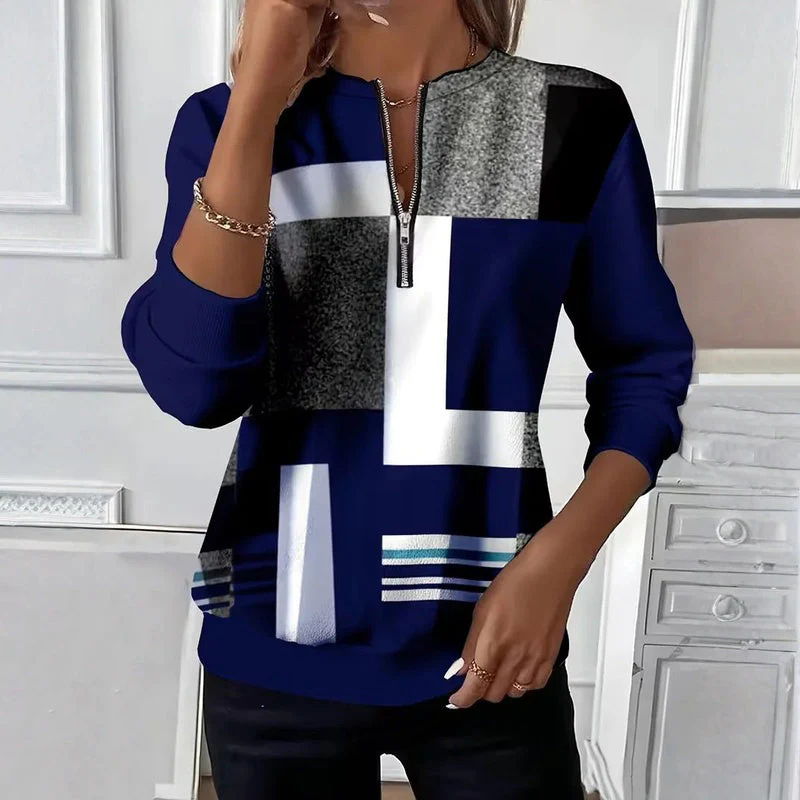 Sweat-shirt femme blocs de couleurs - Image 2
