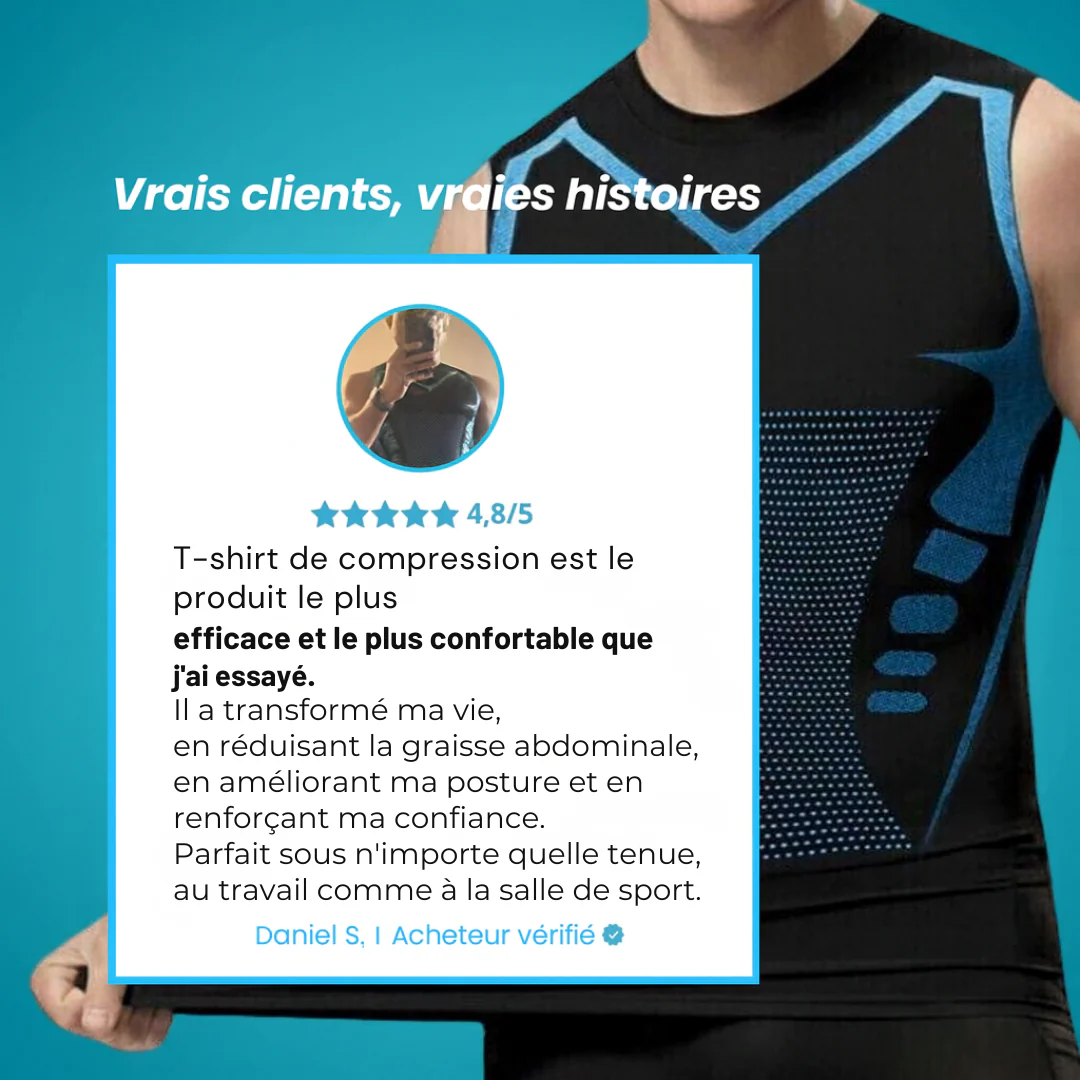 T-shirt de compression pour une posture améliorée et ventre plat - Image 6