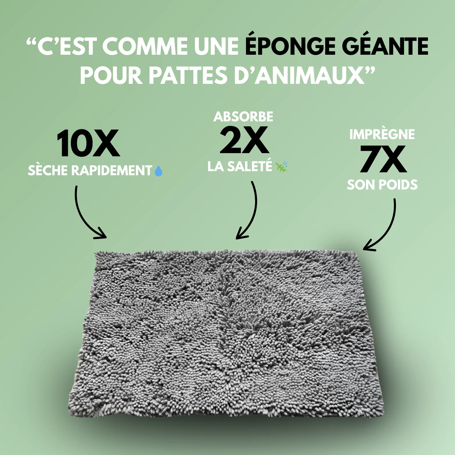 Tapis ultra-absorbant pour animaux