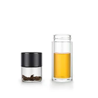 Bouteille à thé transparente Nomad - Noir (238 ml) - Image 2