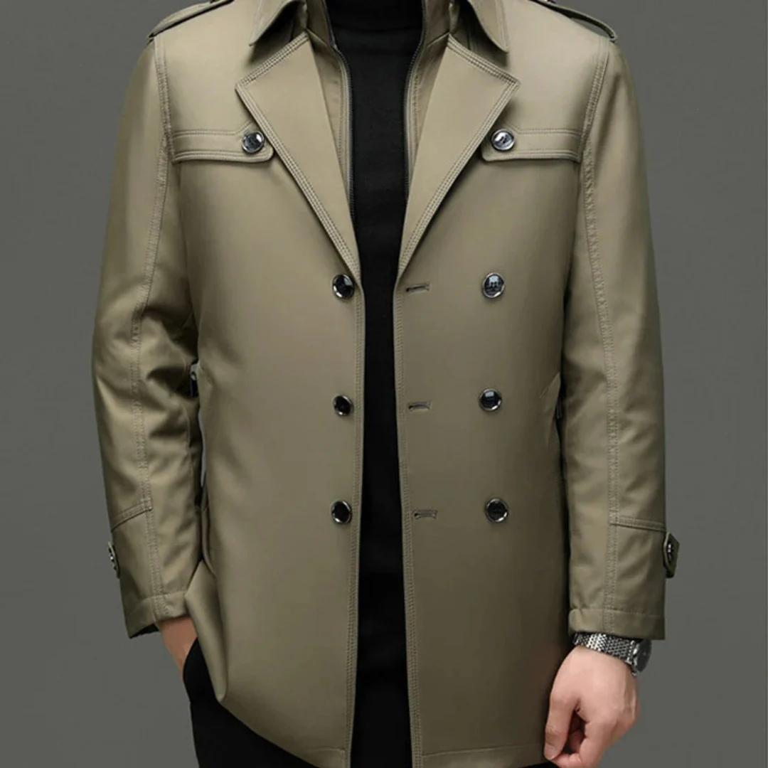 Trench-coat mi-long pour homme avec doublure amovible - Image 3
