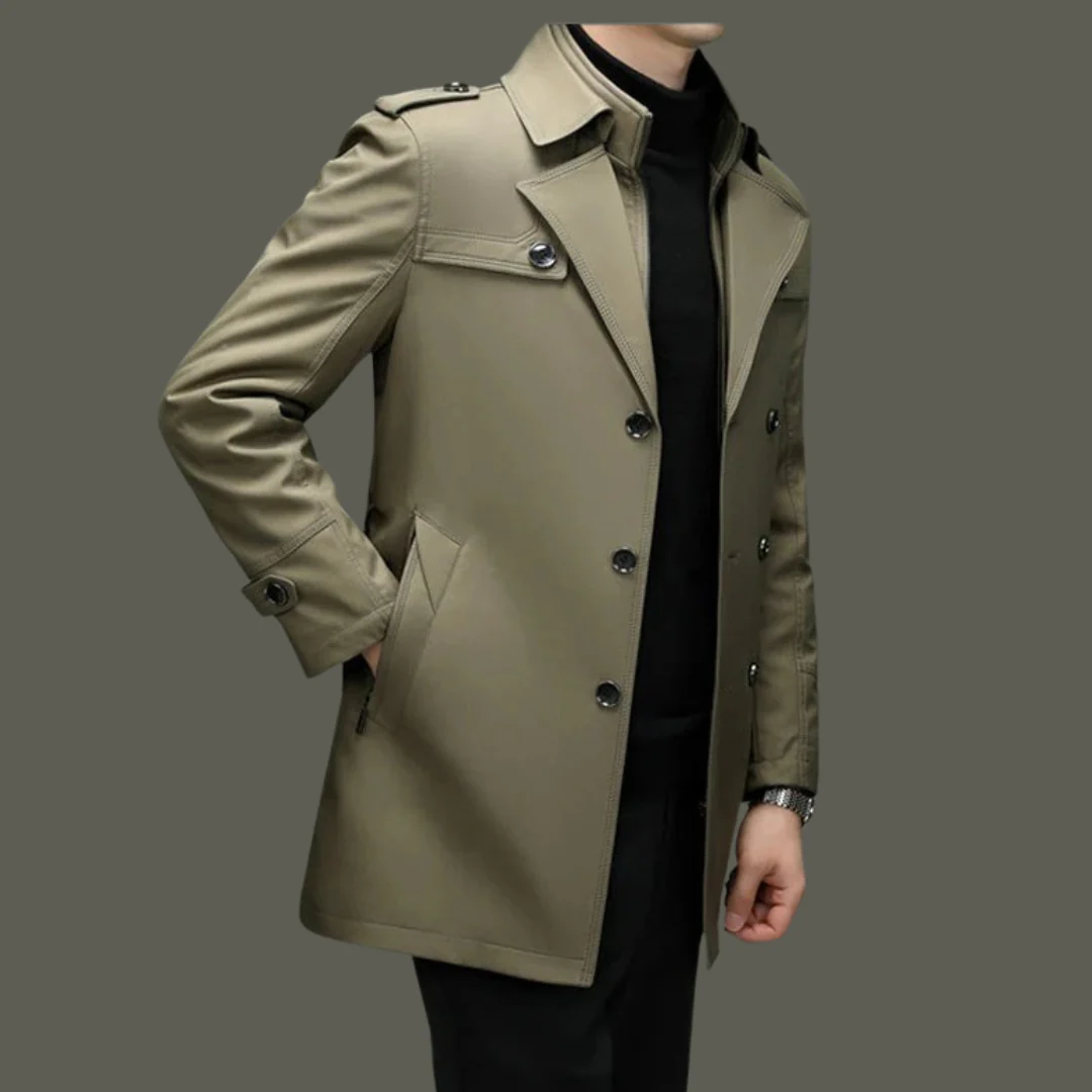Trench-coat mi-long pour homme avec doublure amovible - Image 6
