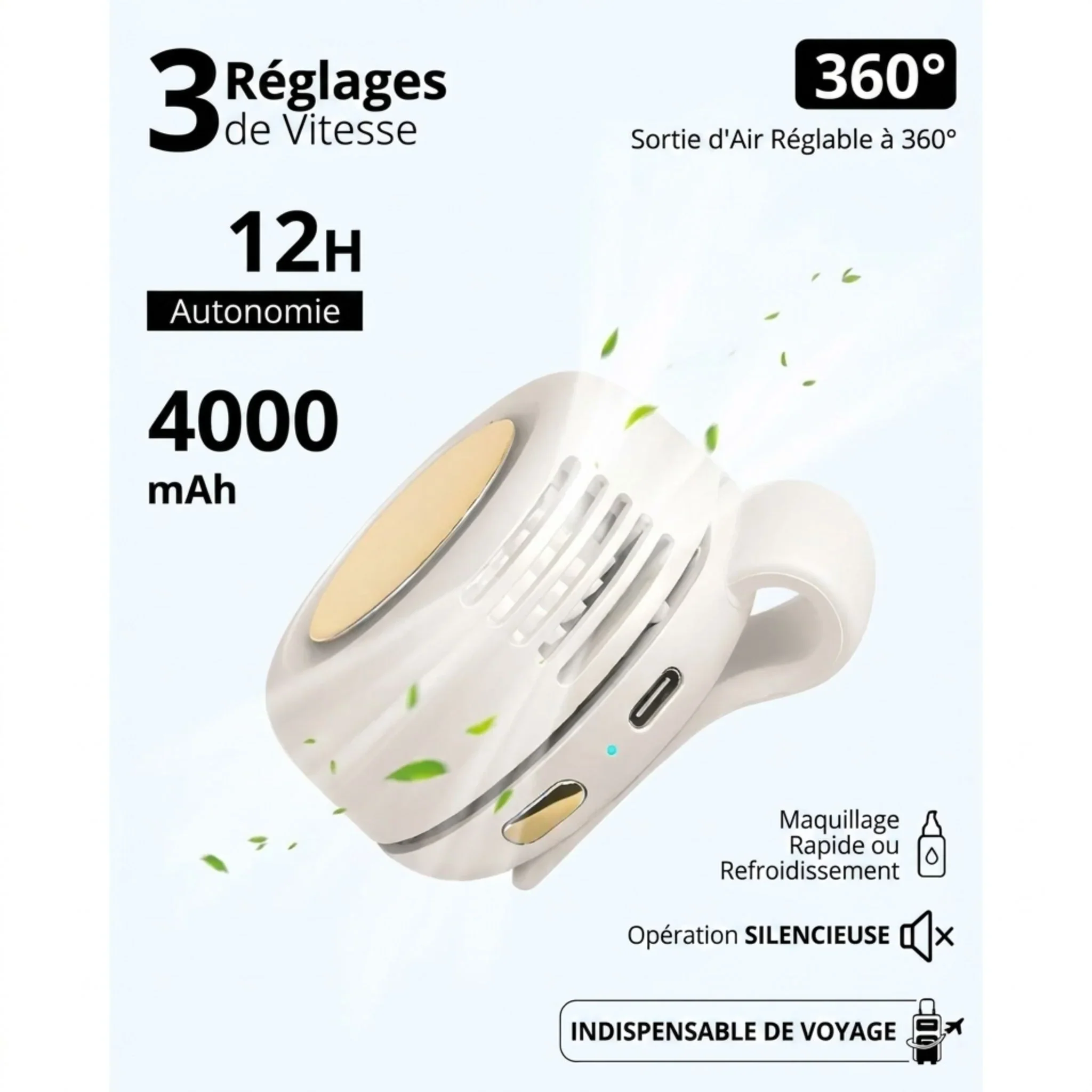 Ventilateur portable à clip USB - Image 10