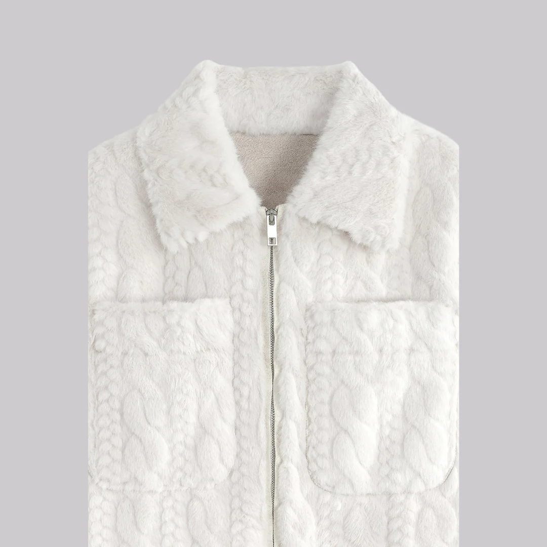 Veste Blanche Texturée Homme - Image 8