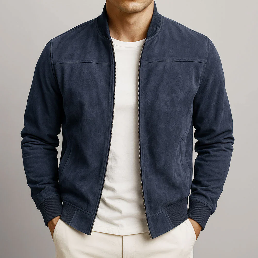 Veste classique pour homme en véritable daim - Image 3