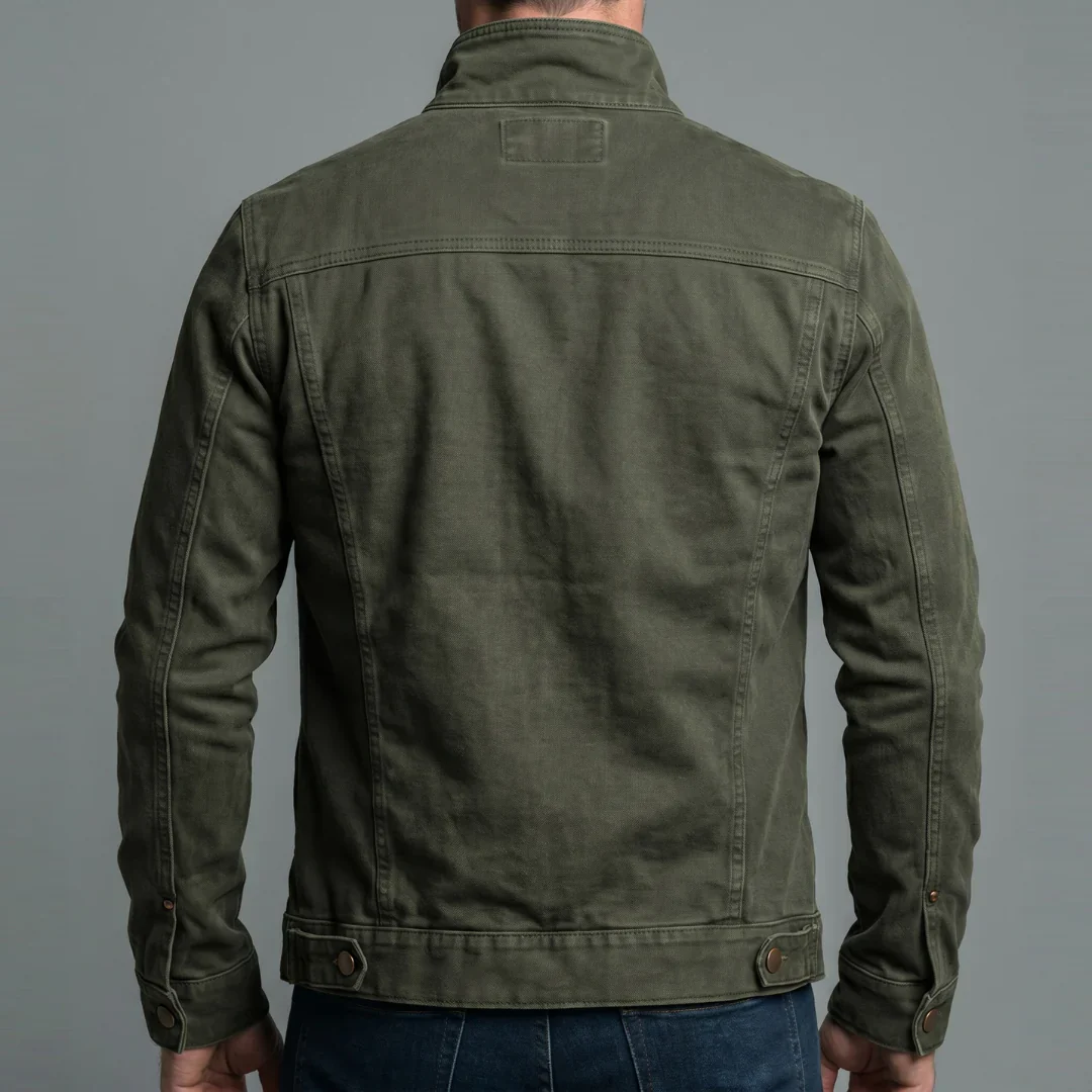 Veste en Coton Vintage à Fermeture Zippée - Image 2