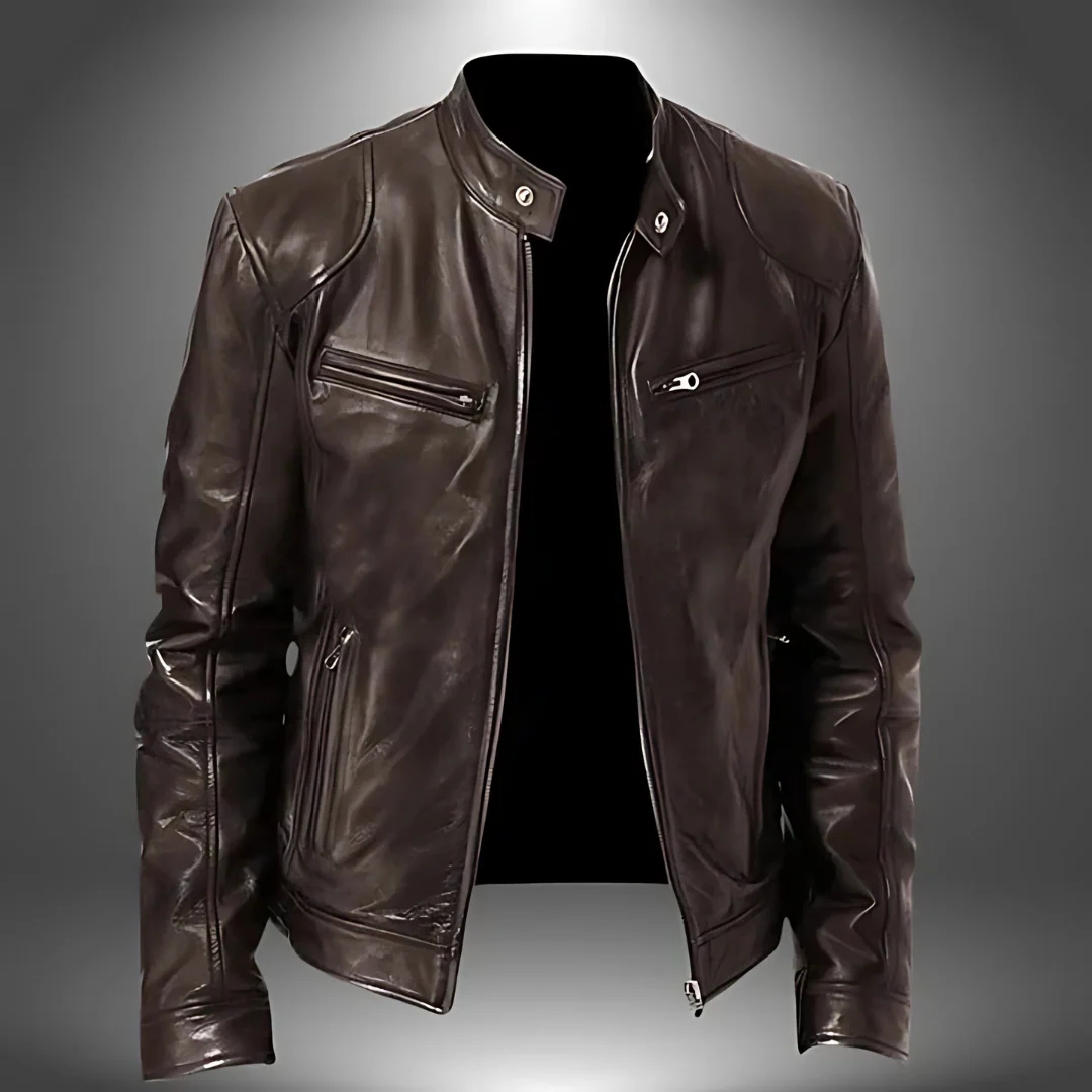 Veste en cuir homme artisanale - Image 2