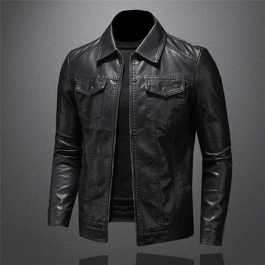 Veste en cuir homme élégante et confortable - Image 5