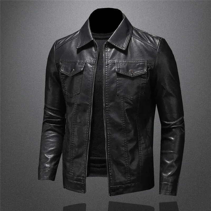 Veste en cuir pour homme - Image 19
