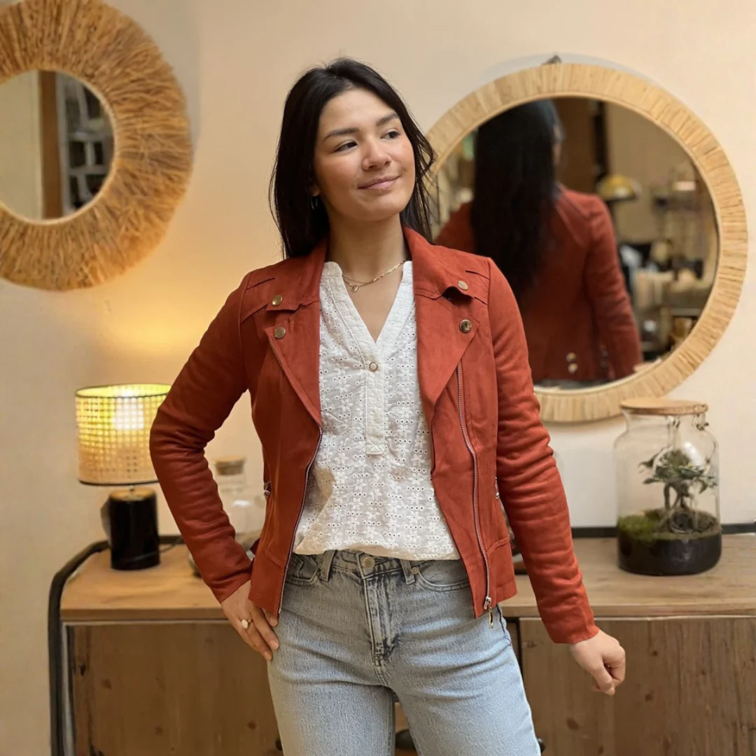 Veste en Cuir Souple pour Femme - Image 10