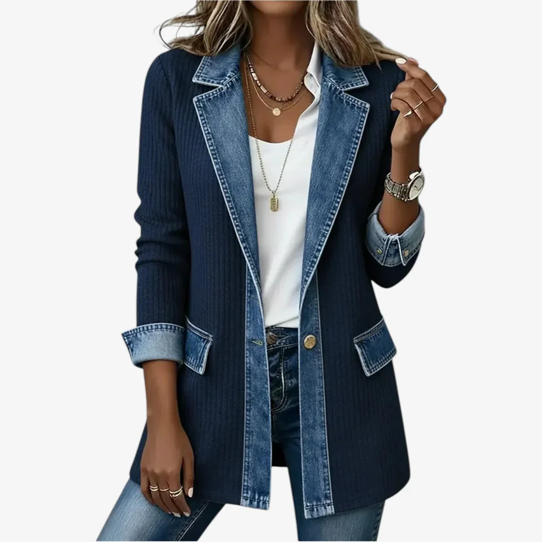 Veste en denim mélangé femme - Image 6