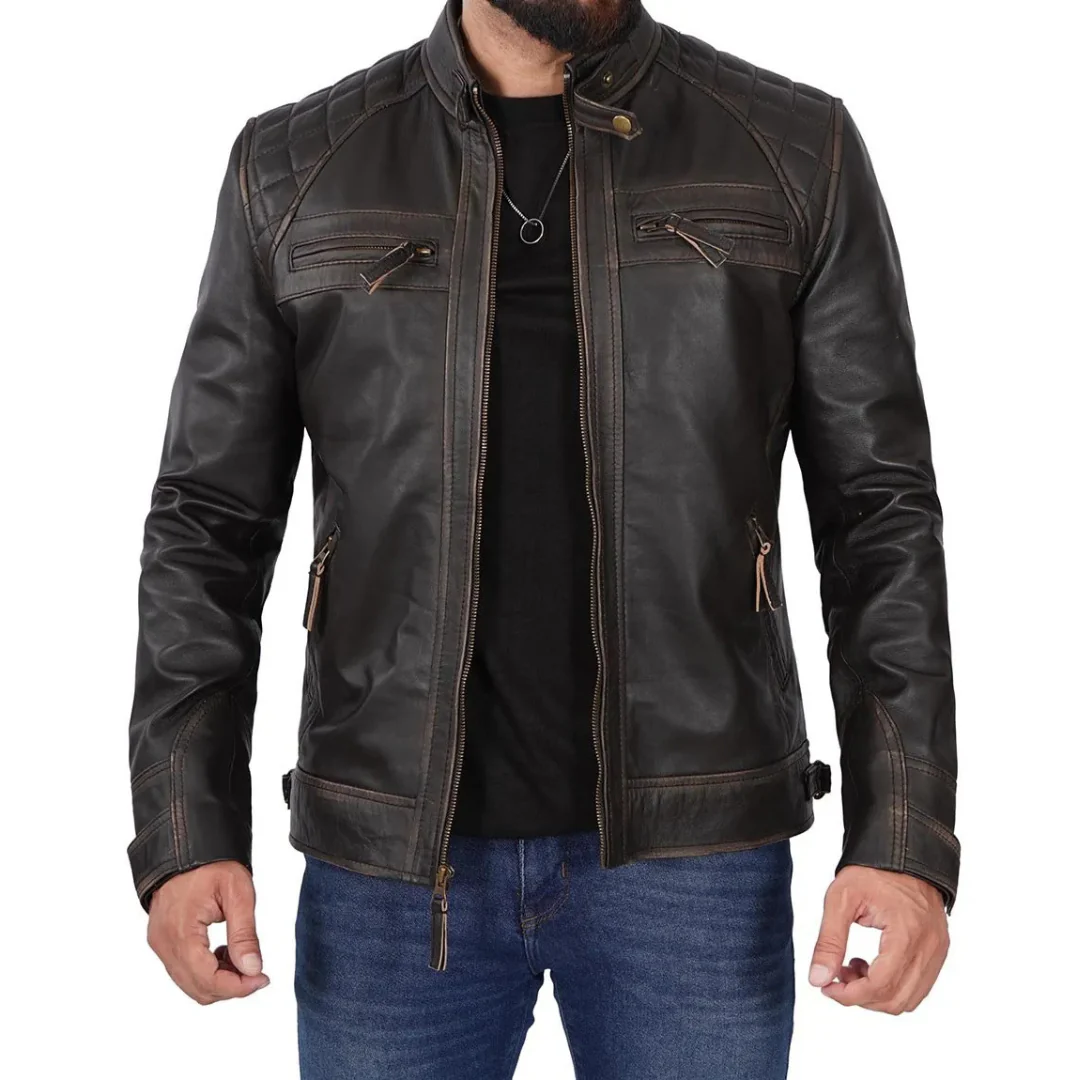 Veste en cuir pour homme - Image 10
