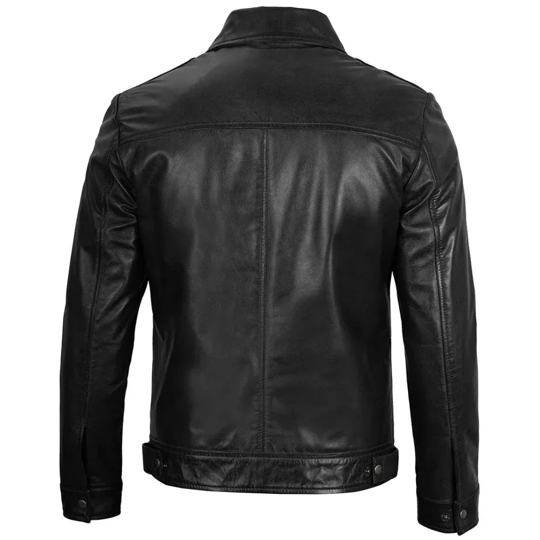 Veste en cuir pour homme - Image 3