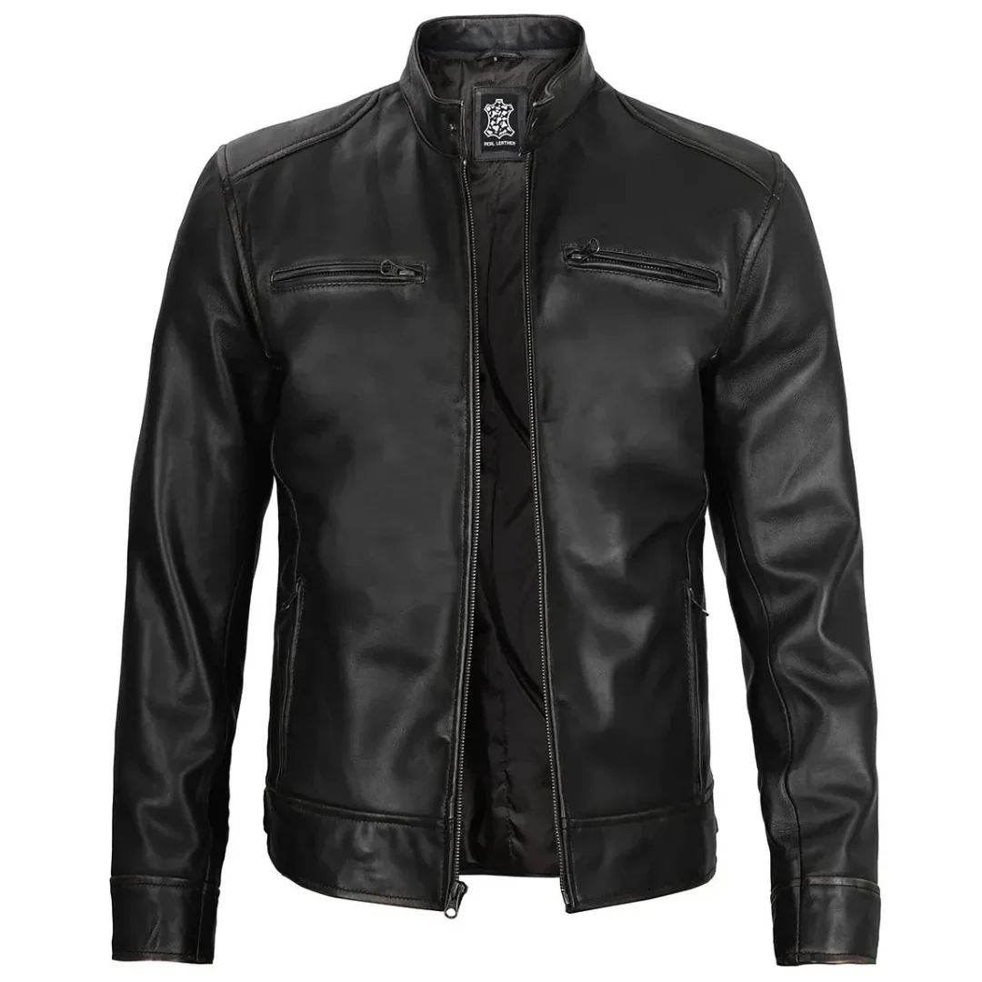 Veste en cuir pour homme - Image 4