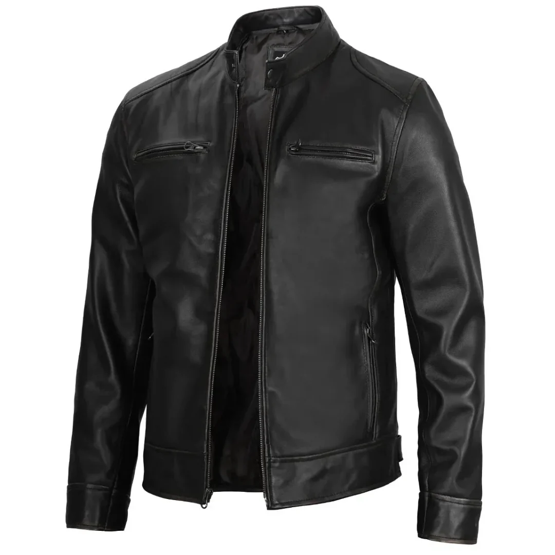 Veste en cuir pour homme - Image 5