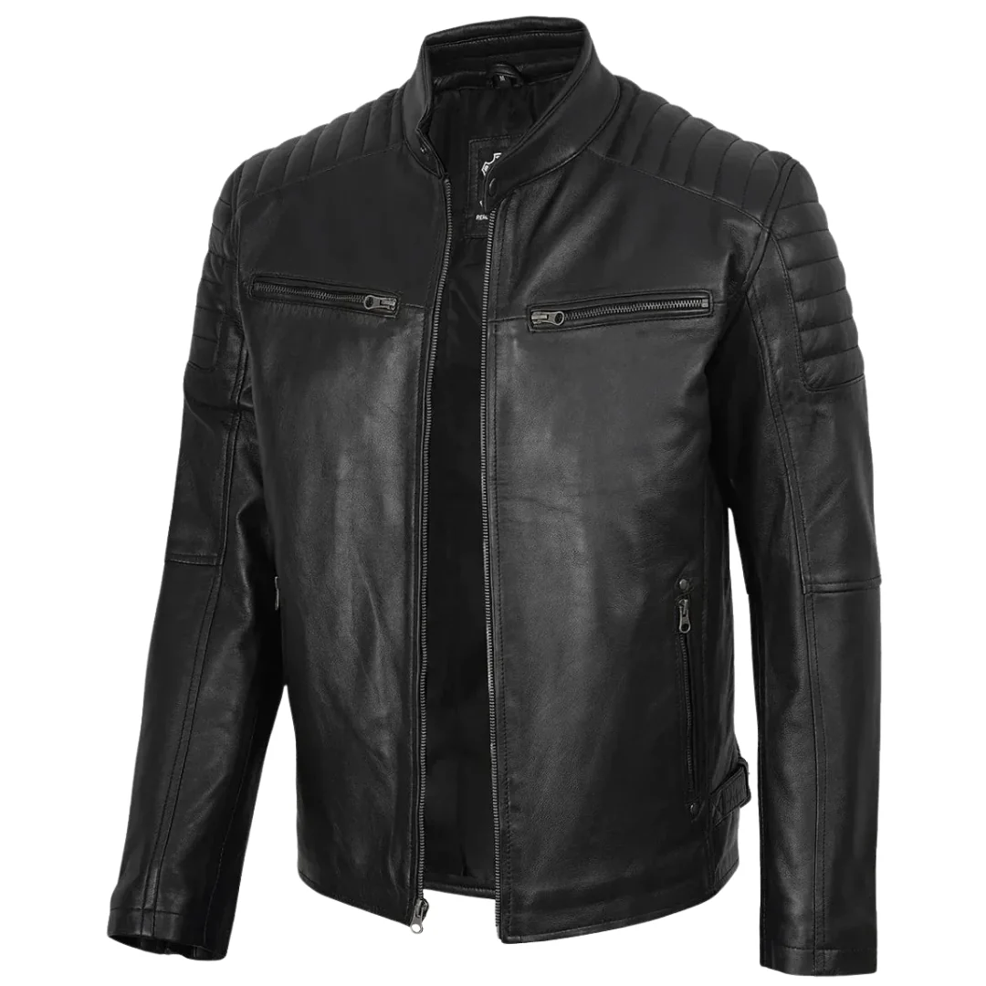 Veste en cuir pour homme - Image 8