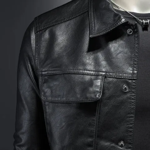Veste en cuir premium pour homme - Image 3