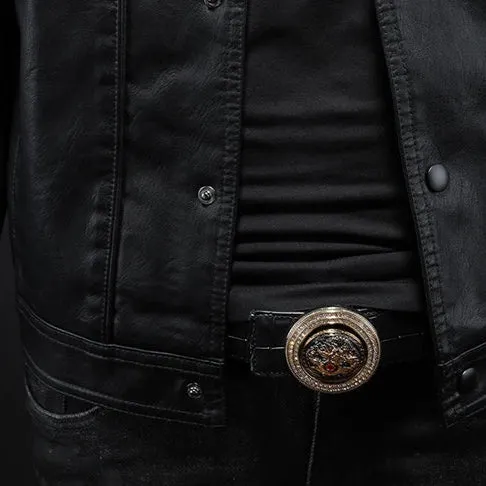 Veste en cuir premium pour homme - Image 5