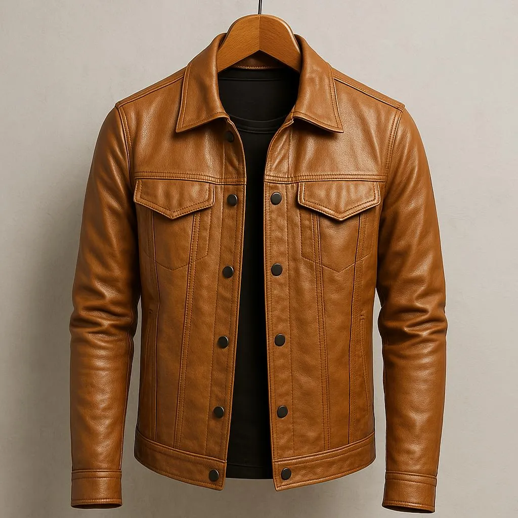 Veste en cuir premium pour homme - Image 7