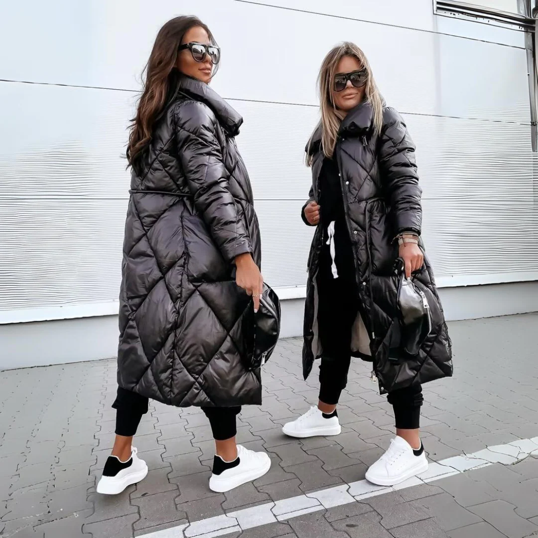 Veste longue matelassée élégante femme - Image 4